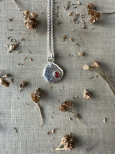 Load image into Gallery viewer, Reclaimed 14k gold + Sterling Silver Ruby Neckalce #2
