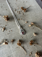 Load image into Gallery viewer, Reclaimed 14k gold + Sterling Silver Ruby Neckalce #1
